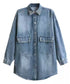 Loose Rivet Denim Blouse